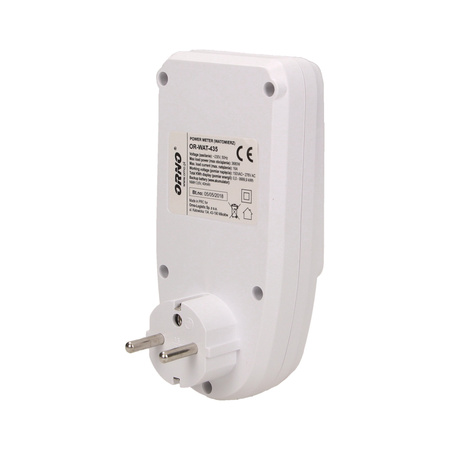 Watomierz. kalkulator energii z wyświetlaczem LCD OR-WAT-435