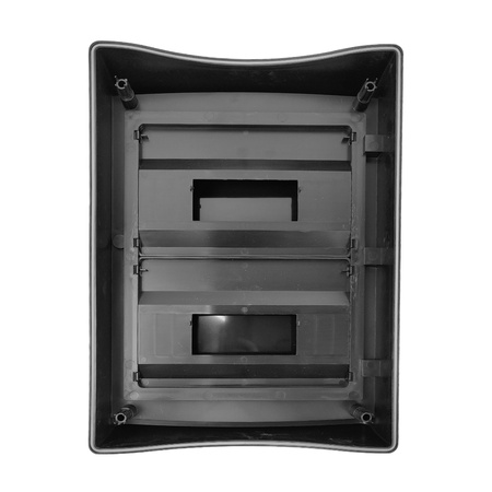 Rozdzielnica natynkowa IP65 24 (12+12) czarna modułowa transparentne drzwi M-L 2x12 HIGHT 940.24.NN