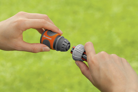 Gardena Zestaw do podlewania Zraszacz AquaZoom L 350 m² + Wąż 25m 3/4" 25 bar + 2x Złączka DVZ-0005