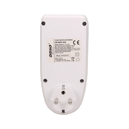 Watomierz. kalkulator energii z wyświetlaczem LCD OR-WAT-435