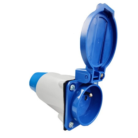 Marlanvil Adapter kempingowy wtyczka CEE 16A na 16A 250V gniazdo francuski standard przejściówka IP44 6.8216.SFR