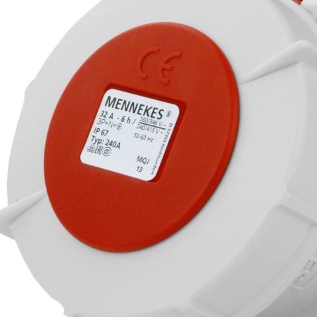 Gniazdo CEE 32A 5p 400V IP67 tablicowe proste hermetyczne MENNEKES 240A
