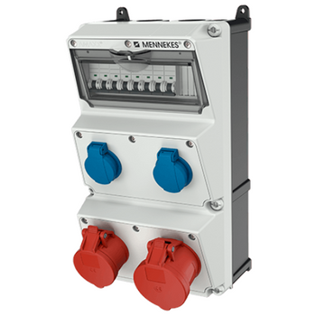 Rozdzielnica budowlana AMAXX 32/16A 2x230V IP44 CEE Schuko EAC Mennekes 930010