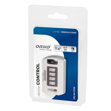 2-kanałowy pilot do zdalnego sterowania włącznikami podtynkowymi i gniazdami ORNO Smart Living OR-SH-1708