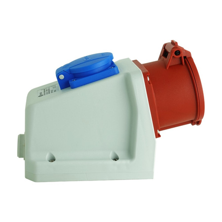 Gniazdo ścienne Combo 5-biegunowe CEE 16A IP44 Schuko 230V 3105-600-1600