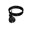 Przewód przyłączeniowy 4m z wtyczką prostą TYP E 230V 16A 2×1 mm² H05RR-F PP-21 czarny W-97189