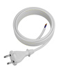 Przewód przyłączeniowy 5m z wtyczką prostą TYP E 230V 16A 2×1 mm² H05VV-F PP-21 biały W-98343