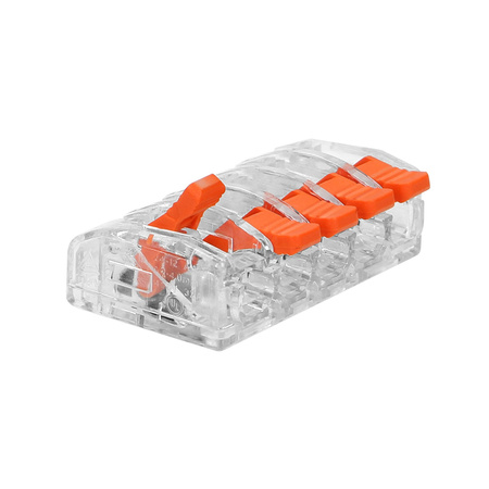 Złączka instalacyjna zaciskowa 5-przewodowa na dowolny przewód 0.2-4mm2 IEC 450V/32A 10 szt. OR-SZ-8005/5/10