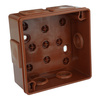 puszka n/t brązowa bez zacisków 6 wlotów 2 wkręty wym/zew 86x86x40 mm IP55 ViPlast 022-02