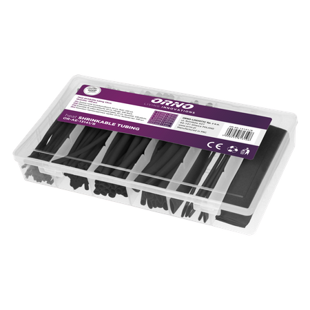 Zestaw koszulek termokurczliwych 100 szt. czarny OR-AE-13141/B