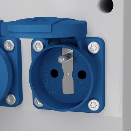 Rozdzielnica budowlana z łącznikiem 0-1 GR-S/FI 32A 3x16A 5x230V Doktorvolt® 0441