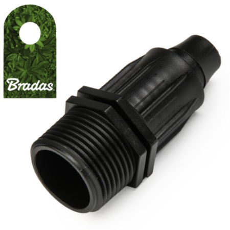 Łącznik QJ z GZ 3/4" do rur PE 16mm zasilających montażowych linii kroplującej Bradas DSWAQJ-L16M34