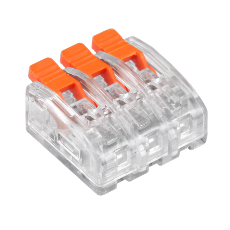 Złączka instalacyjna zaciskowa 3-przewodowa na dowolny przewód 0.2-4mm2 IEC 450V/32A 100 szt. OR-SZ-8005/3/100