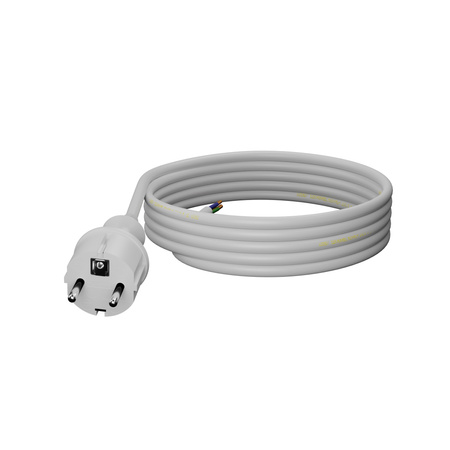 Przewód przyłączeniowy 3m z wtyczką prostą 250V 16A 3x1,5 mm² IP44 H05VV-F PP-40H biały W-98383