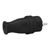 Wtyczka gumowa prosta 16A 230V czarna Schuko 3101-301-0300