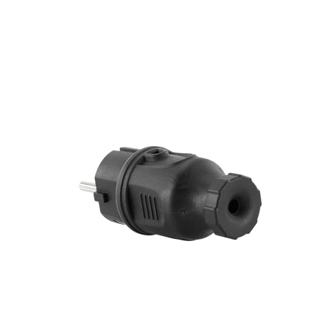Wtyczka hermetyczna 230V 2P+Z TYP E IP44 16A czarna prosta W-89999