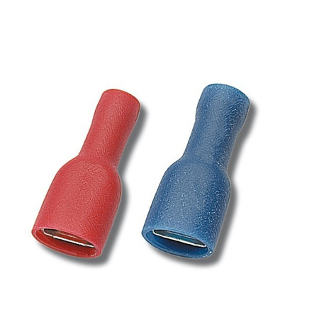 100 sztuk Końcówki konektorowe całkowicie izolowane żeńskie dostępne rozmiary GKCI1,5/6,3/0,8