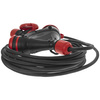 Przedłużacz trójdrożny 10m 250V 16A Schuko 3×2P+Z H05RR-F 3×2,5 mm² IP44 W-01192