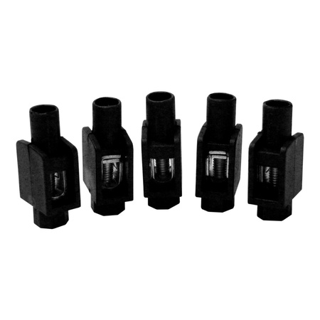 5 sztuk Zacisk pojedynczy 1x1-4mm2 400V czarny do puszek przewodów ViPlast 091-05