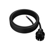 Przewód przyłączeniowy 4,5m z wtyczką prostą 250V 16A 2x1,5 mm² IP44 H07RN-F PP-40H czarny W-97200