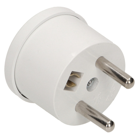 Wtyczka kątowa 2P+Z MINI. biała WT-15/BIAŁY