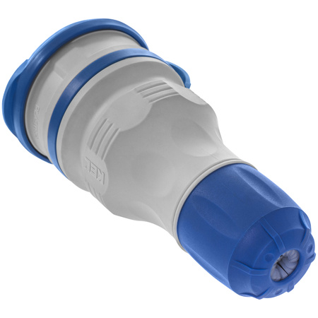 Gniazdo przenośne rozbieralne 230V Schuko IP44 z klapką szaro-niebieskie W-01149