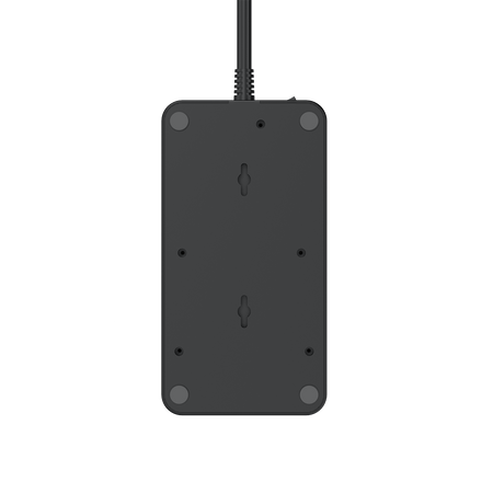 Listwa przepięciowa 4x gniazdo Schuko 3x USB-A 1x USB-C czarna W-00355