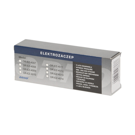 Elektrozaczep asymetryczny z blokadą. prawy OR-EZ-4010