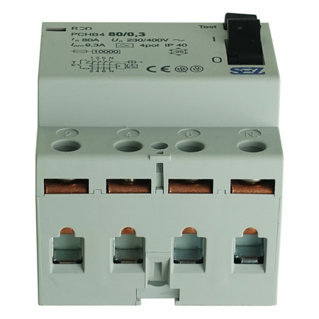 Wyłącznik różnicowoprądowy 80A 300mA 4P RCD SEZ PCHB4 80/0,3