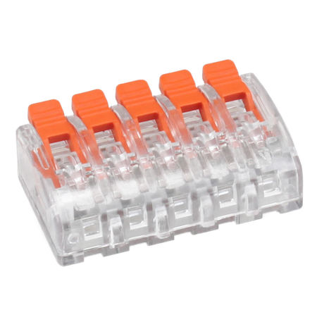 Złączka instalacyjna zaciskowa 5-przewodowa na dowolny przewód 0.2-4mm2 IEC 450V/32A 10 szt. OR-SZ-8005/5/10