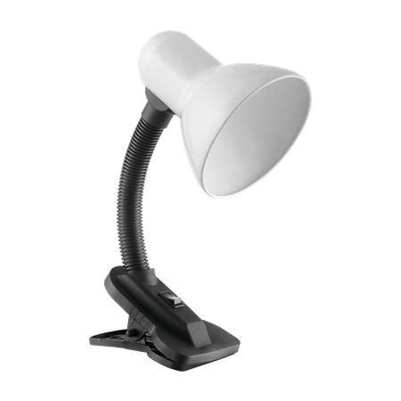 LATSA lampa biurkowa z klipsem 40W E27 stal + tworzywo biała DL-3/W