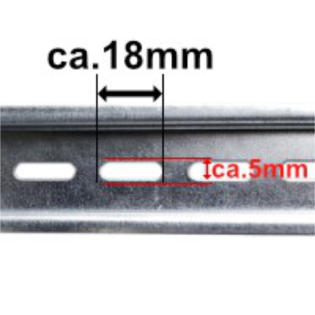 100cm Szyna montażowa perforowana TH35 wspornik montażowy Doktorvolt 1080