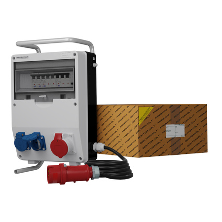 Rozdzielnica budowlana na stojaku z kablem TD-S/FI SKHU 16A 2x230V Schuko DV-0120-D