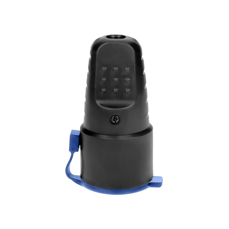 Gniazdo gumowe proste IP44 z uziemieniem. czarne. wersja schuko OR-AE-1314(GS)
