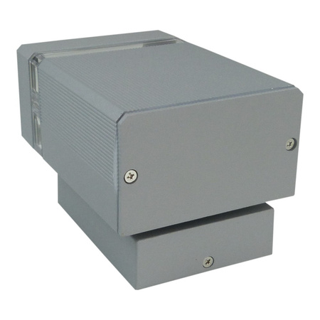 Oprawa elewacyjna GU10 50W IP54 szara kinkiet lampa ścienna NESSA GTV LD-NESSAGU10J-80