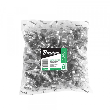 Opaska ślimakowa nierdzewna AMERICAN TYP 10-16 mm 1szt. AMTW2 10-16/12.7L