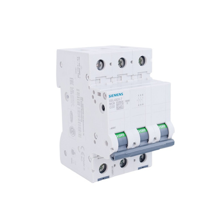 SIEMENS Wyłącznik nadprądowy C20A, 10kA 3P bezpiecznik 5SL4320-7