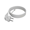 Przewód przyłączeniowy 3m z wtyczką kątową Uni-Schuko 250V 16A 3x1 mm² OMY PP-50 biały W-97169