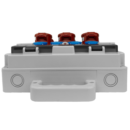 Rozdzielnica budowlana 3x16A 2x32A CEE 4x230V z uchwytem i wtyczką tablicową Doktorvolt DV-5053-D TR-S/FI 