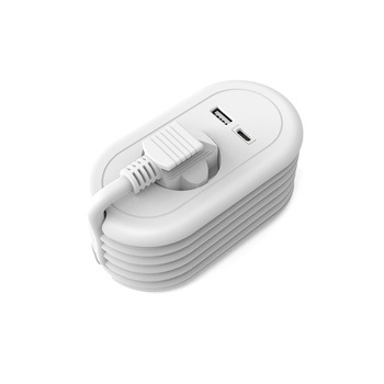 Przedłużacz 1x Schuko 250V 16A 1x USB-A 1xUSB-C 1,5m biały Plastrol W-30017