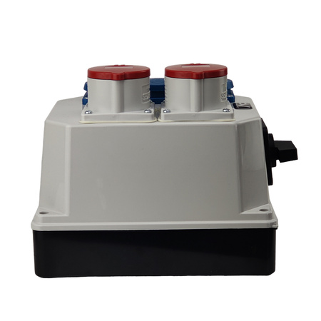 Rozdzielnica budowlana z rozłącznikiem izolacyjnym 32A BAU 2x16A 3x230V Schuko Mennekes Doktorvolt® DV-9771-D