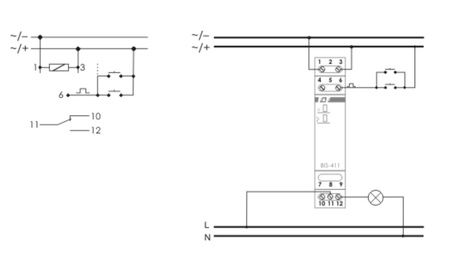 Przekaźnik bistabilny 24V 16A AC/DC F&F BIS-411-24V