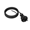 Przewód przyłączeniowy 5m z wtyczką prostą TYP E 230V 16A 2×1 mm² H07RN-F PP-21 czarny W-97259