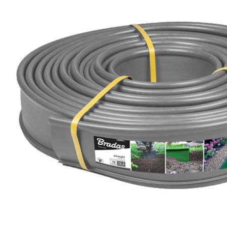 Obrzeże proste trawnikowe 18m x 12,5cm szare Bradas OBKGY18125