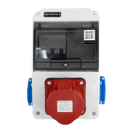 Rozdzielnica budowlana XS 16A 2x230V wyłącznik nadprądowy SIEMENS erbetka IP44 Doktorvolt  DV-6081-D