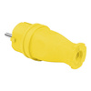 Wtyczka gumowa prosta 16A 230V żółta Schuko 3101-301-0700
