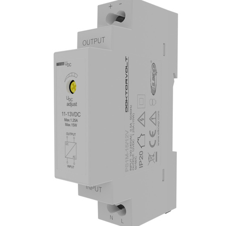 Zasilacz impulsowy - stabilizowany 15 W 12 V DC ELKO PS1M-15/12V