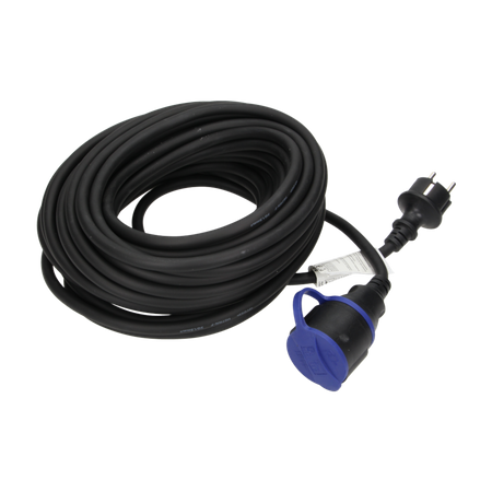 Przedłużacz warsztatowy bryzgoszczelny kabel olejoodporny 230VAC/16A 20 m Schuko OR-AE-13169(GS)/20M