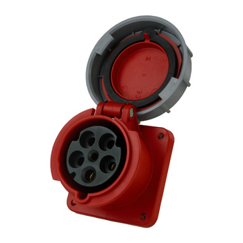 Gniazdo montażowe 63A CEE proste Twist skręcie 5P 6h IP66 tablicowe Typ 335 PCE 335-6