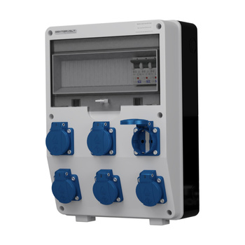 Rozdzielnica budowlana TD-S 6x230V Schuko gniazda Mennekes Doktorvolt DV-0588-D